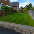 Mowing lawn